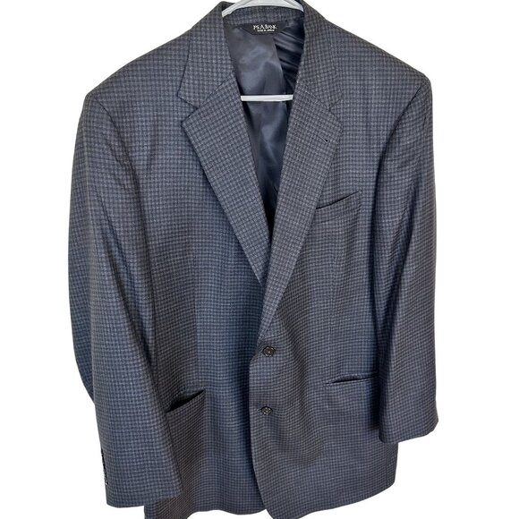 Jos A Bank Mens Gordon 2B Signature Sportcoat Grey Houndstooth 46L Wool Blend - Picture 1 of 16